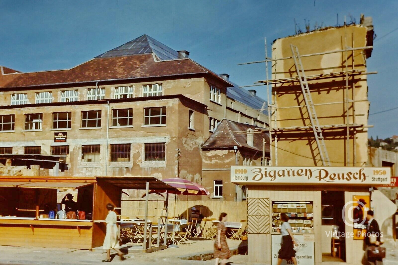 1950 Stuttgart - Post War Street Scene - Shop Signage