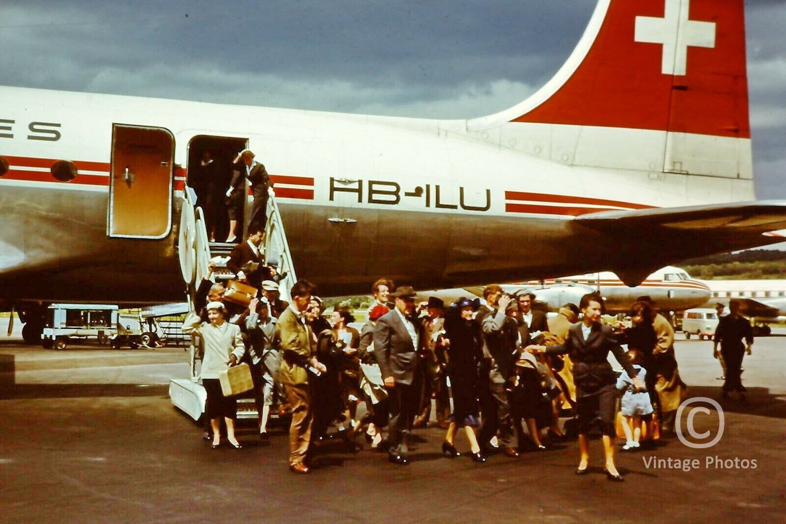 1950s Swiss Airlines Aircraft HB-ILU 1945 Douglas DC-4 Skymaster